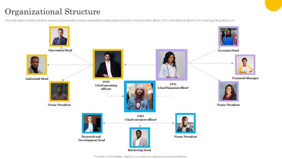 Tech Solution Company Elevator Pitch Deck Organizational Structure Download PDF