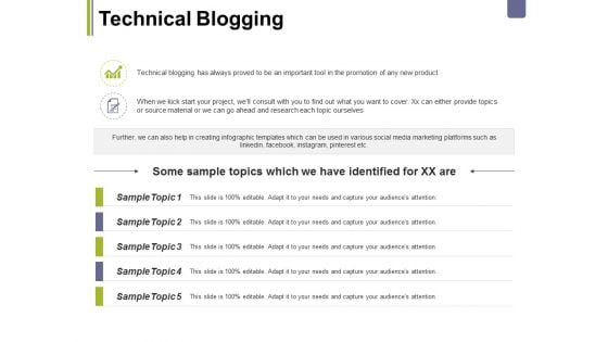 Technical Blogging Ppt PowerPoint Presentation Summary Grid