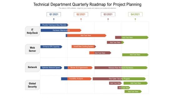Technical Department Quarterly Roadmap For Project Planning Background Technical Department Quarterly Roadmap For Project Planning Background
