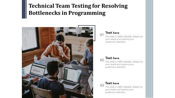 Technical Team Testing For Resolving Bottlenecks In Programming Ppt PowerPoint Presentation Infographic Template Deck PDF