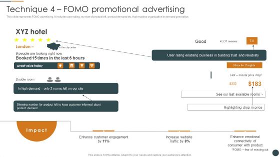 Technique 4 FOMO Promotional Advertising Brand Promotion Techniques To Enhance Rules PDF Technique 4 FOMO Promotional Advertising Brand Promotion Techniques To Enhance Rules PDF