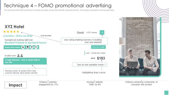 Technique 4 FOMO Promotional Advertising Introduce Promotion Plan To Enhance Sales Growth Structure PDF Technique 4 FOMO Promotional Advertising Introduce Promotion Plan To Enhance Sales Growth Structure PDF