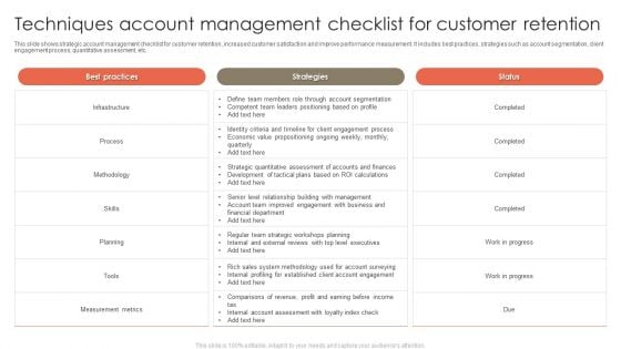 Techniques Account Management Checklist For Customer Retention Microsoft PDF Techniques Account Management Checklist For Customer Retention Microsoft PDF