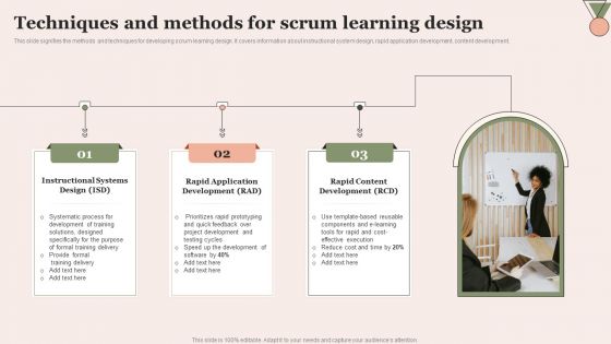 Techniques And Methods For Scrum Learning Design Professional PDF