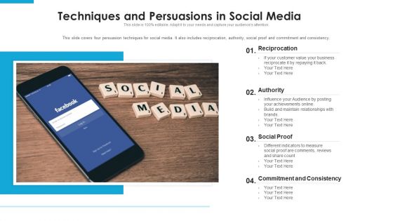 Techniques And Persuasions In Social Media Ppt PowerPoint Presentation Styles Files PDF