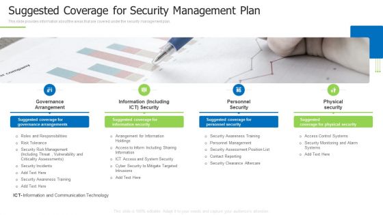 Techniques And Strategies To Reduce Security Management Risks Suggested Coverage For Security Management Plan Information PDF Techniques And Strategies To Reduce Security Management Risks Suggested Coverage For Security Management Plan Information PDF