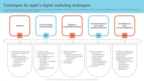 Techniques For Apples Digital Marketing Techniques Professional PDF