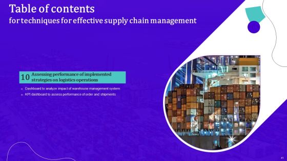 Techniques For Effective Supply Chain Management Ppt PowerPoint Presentation Complete Deck With Slides Slide41