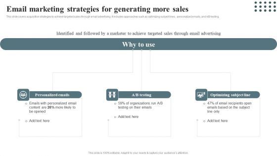 Techniques For Enhancing Buyer Acquisition Email Marketing Strategies For Generating More Sample PDF