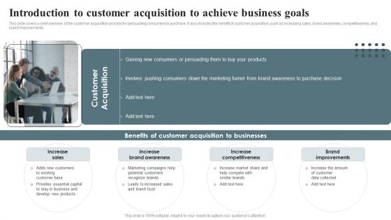 Techniques For Enhancing Buyer Acquisition Introduction To Customer Acquisition To Achieve Business Brochure PDF