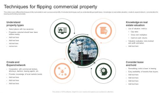 Techniques For Flipping Commercial Property Ppt PowerPoint Presentation File Inspiration PDF