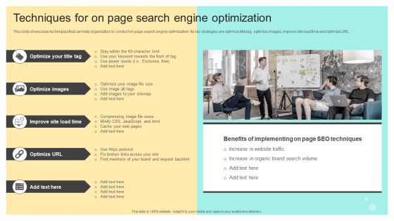 Techniques For On Page Search Engine Optimization Online And Offline Brand Promotion Elements PDF