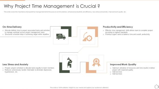 Techniques For Timely Project Why Project Time Management Is Crucial Topics PDF