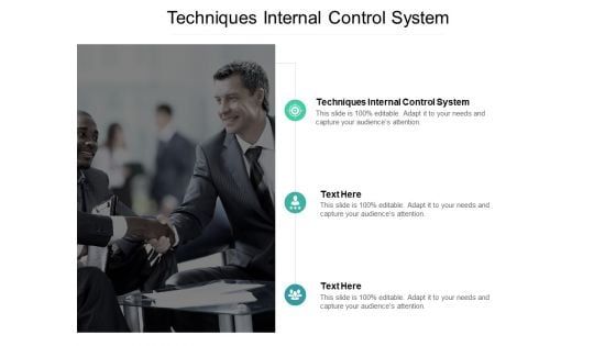 Techniques Internal Control System Ppt PowerPoint Presentation Pictures Templates Cpb