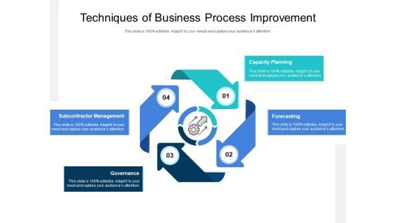 Techniques Of Business Process Improvement Ppt PowerPoint Presentation Professional Files PDF