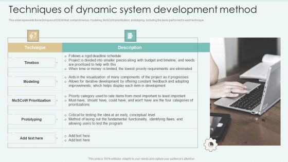 Techniques Of Dynamic System Development Method Icons PDF