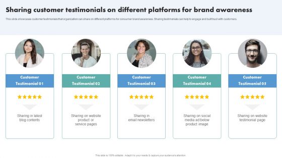 Techniques To Boost Brand Awareness Sharing Customer Testimonials On Different Platforms Sample PDF Techniques To Boost Brand Awareness Sharing Customer Testimonials On Different Platforms Sample PDF