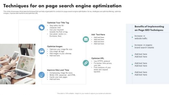 Techniques To Boost Brand Awareness Techniques For On Page Search Engine Optimization Formats PDF