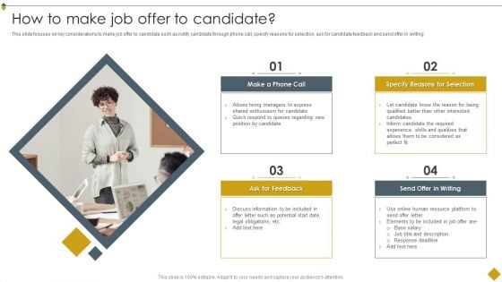 Techniques To Boost Selection Process How To Make Job Offer To Candidate Mockup PDF