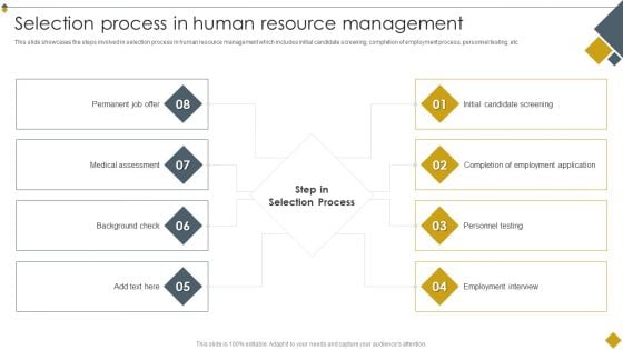 Techniques To Boost Selection Process Selection Process In Human Resource Management Brochure PDF