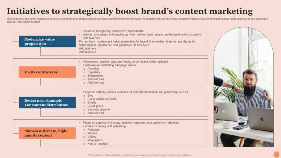 Techniques To Elevate Brand Visibility Initiatives To Strategically Boost Brands Content Marketing Microsoft PDF