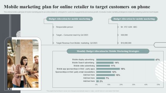 Techniques To Enhance Customer Engagement Via Digital Platforms Mobile Marketing Plan For Online Retailer To Target Customers Diagrams PDF