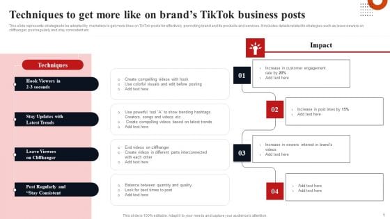 Techniques To Get More Like On Brands Tiktok Business Posts Download PDF