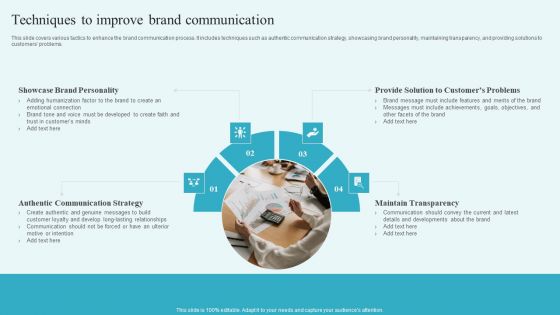 Techniques To Improve Brand Communication Building A Comprehensive Brand Slides PDF