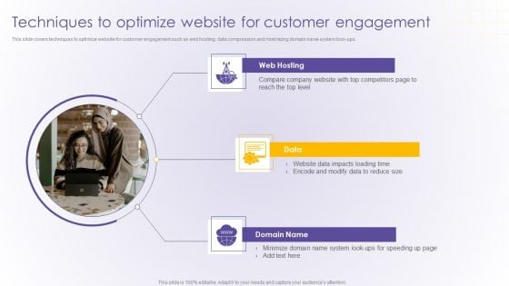 Techniques To Optimize Website For Customer Developing Online Consumer Engagement Program Mockup PDF