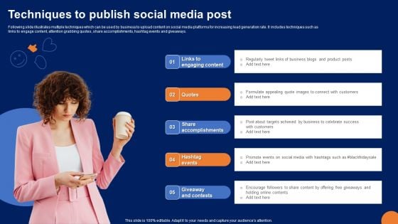 Techniques To Publish Social Media Post Elements PDF