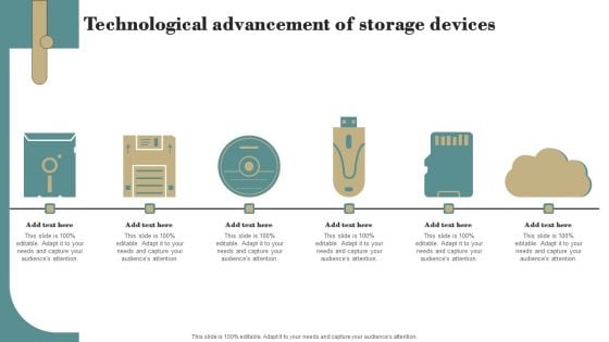 Technological Advancement Of Storage Devices Clipart PDF