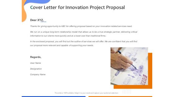 Technological Innovation Project Cover Letter For Innovation Project Proposal Template PDF