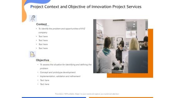 Technological Innovation Project Project Context And Objective Of Innovation Project Services Download PDF