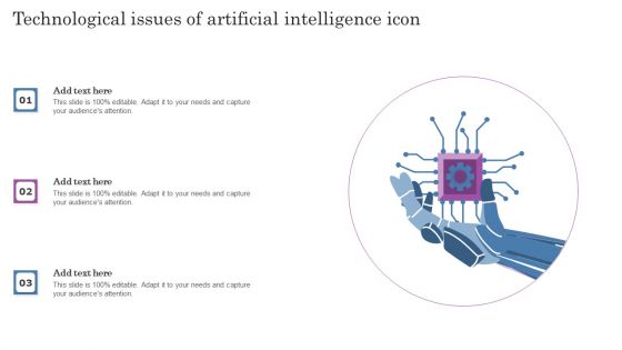 Technological Issues Of Artificial Intelligence Icon Themes PDF