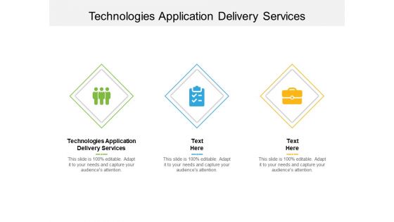 Technologies Application Delivery Services Ppt PowerPoint Presentation Show Grid Cpb Pdf