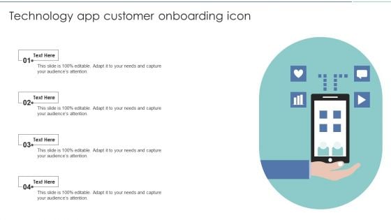 Technology App Customer Onboarding Icon Introduction PDF