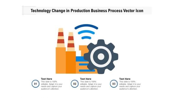 Technology Change In Production Business Process Vector Icon Ppt PowerPoint Presentation Inspiration Slide Download PDF