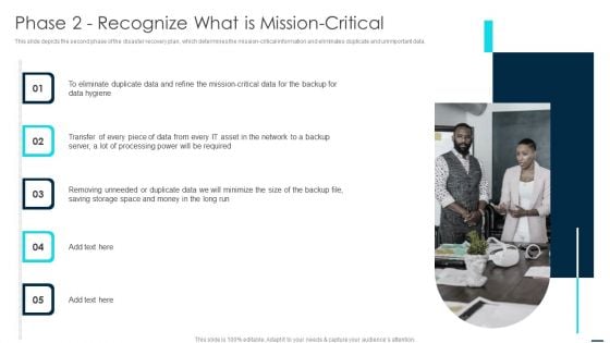 Technology Disaster Recovery Plan Phase 2 Recognize What Is Mission Critical Template PDF