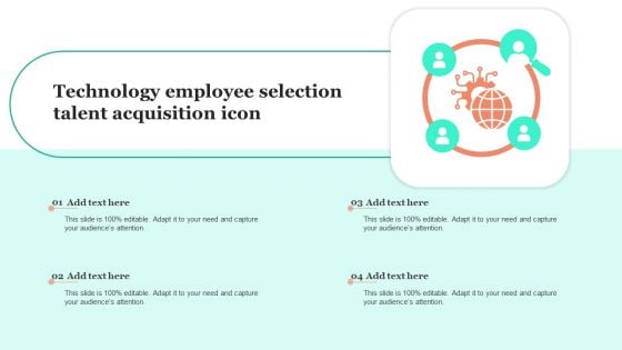 Technology Employee Selection Talent Acquisition Icon Clipart PDF