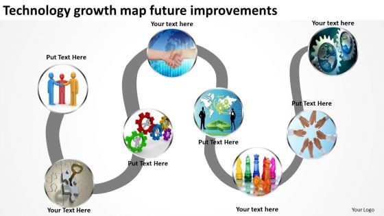 Technology Growth Map Future Improvements PowerPoint Templates Ppt Slides Graphics