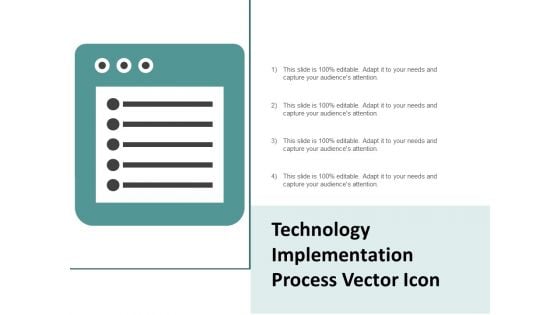 Technology Implementation Process Vector Icon Ppt PowerPoint Presentation File Mockup