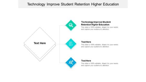 Technology Improve Student Retention Higher Education Ppt PowerPoint Presentation Ideas Layout Ideas Cpb