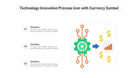 Technology Innovation Process Icon With Currency Symbol Ppt PowerPoint Presentation Icon Graphics Download PDF