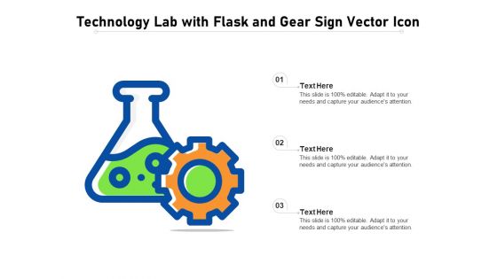 Technology Lab With Flask And Gear Sign Vector Icon Ppt PowerPoint Presentation Gallery Aids PDF