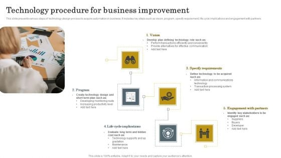 Technology Procedure For Business Improvement Brochure PDF