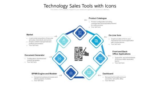 Technology Sales Tools With Icons Ppt PowerPoint Presentation File Background PDF