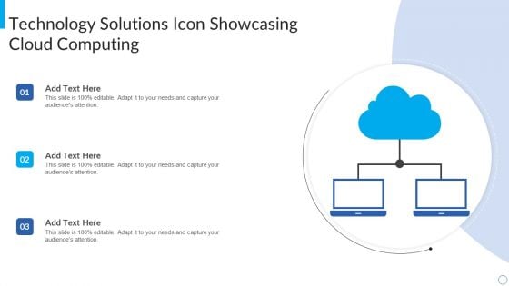 Technology Solutions Icon Showcasing Cloud Computing Guidelines PDF