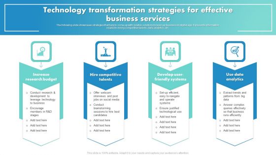 Technology Transformation Strategies For Effective Business Services Guidelines PDF