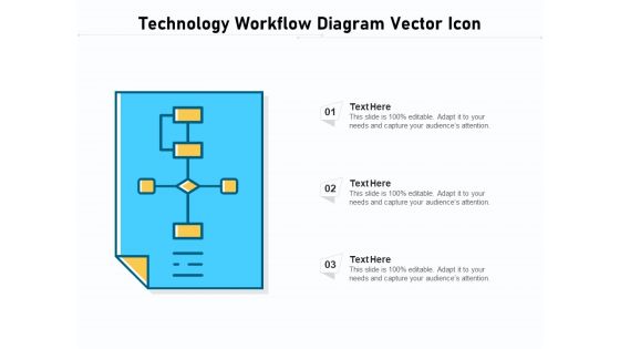 Technology Workflow Diagram Vector Icon Ppt PowerPoint Presentation File Topics PDF