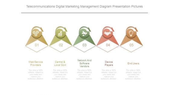 Telecommunications Digital Marketing Management Diagram Presentation Pictures